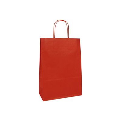 Clairefontaine - 25 Sacs cadeau kraft - 16 cm x 8 cm x 21 cm - rouge