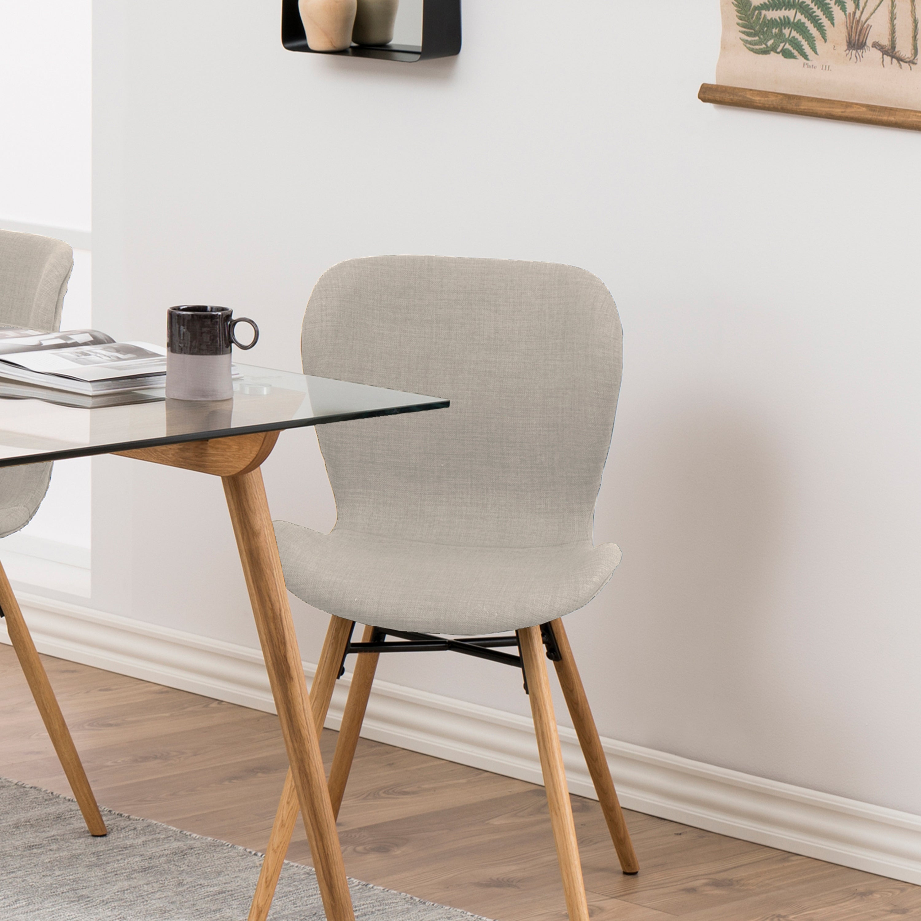 by fonQ basic Tough Eetkamerstoel - Textiel - Beige