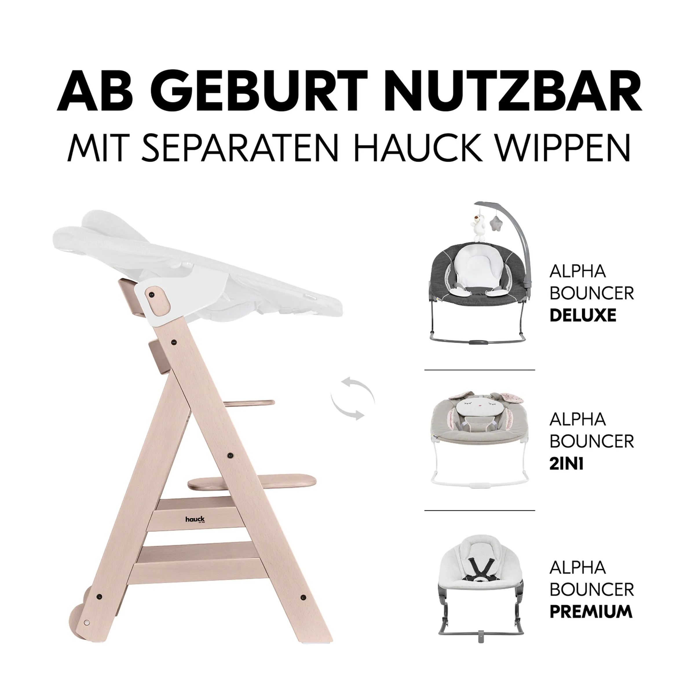 Hauck Hochstuhl Beta+ Whitewash