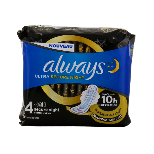 Serviettes Always Ultra avec ailettes