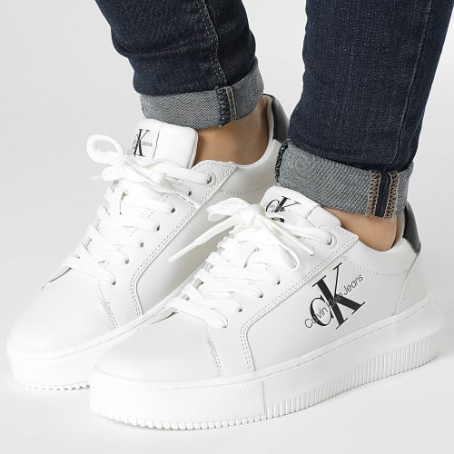 Baskets Femme Chunky Cupsole Lace Up Mono 0823 Bright White Black