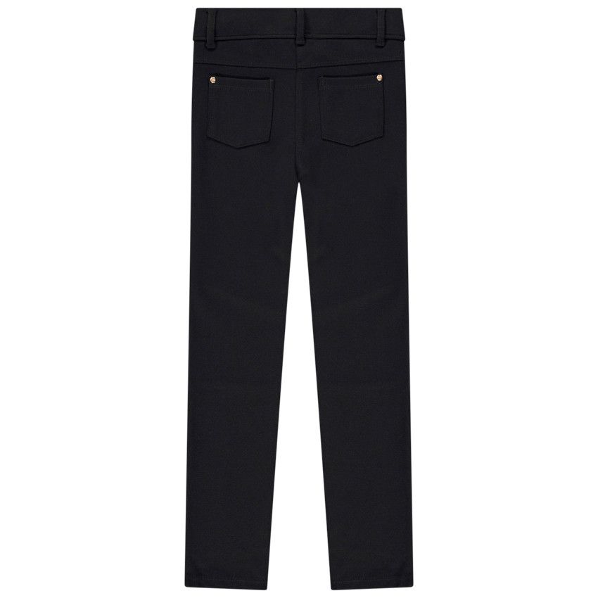 Pantalon slim en milano esprit équitation pour fille - Noir