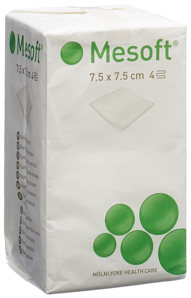 MESOFT Kompressen<br>100 Stück, 7.5x7.5cm, unsteril