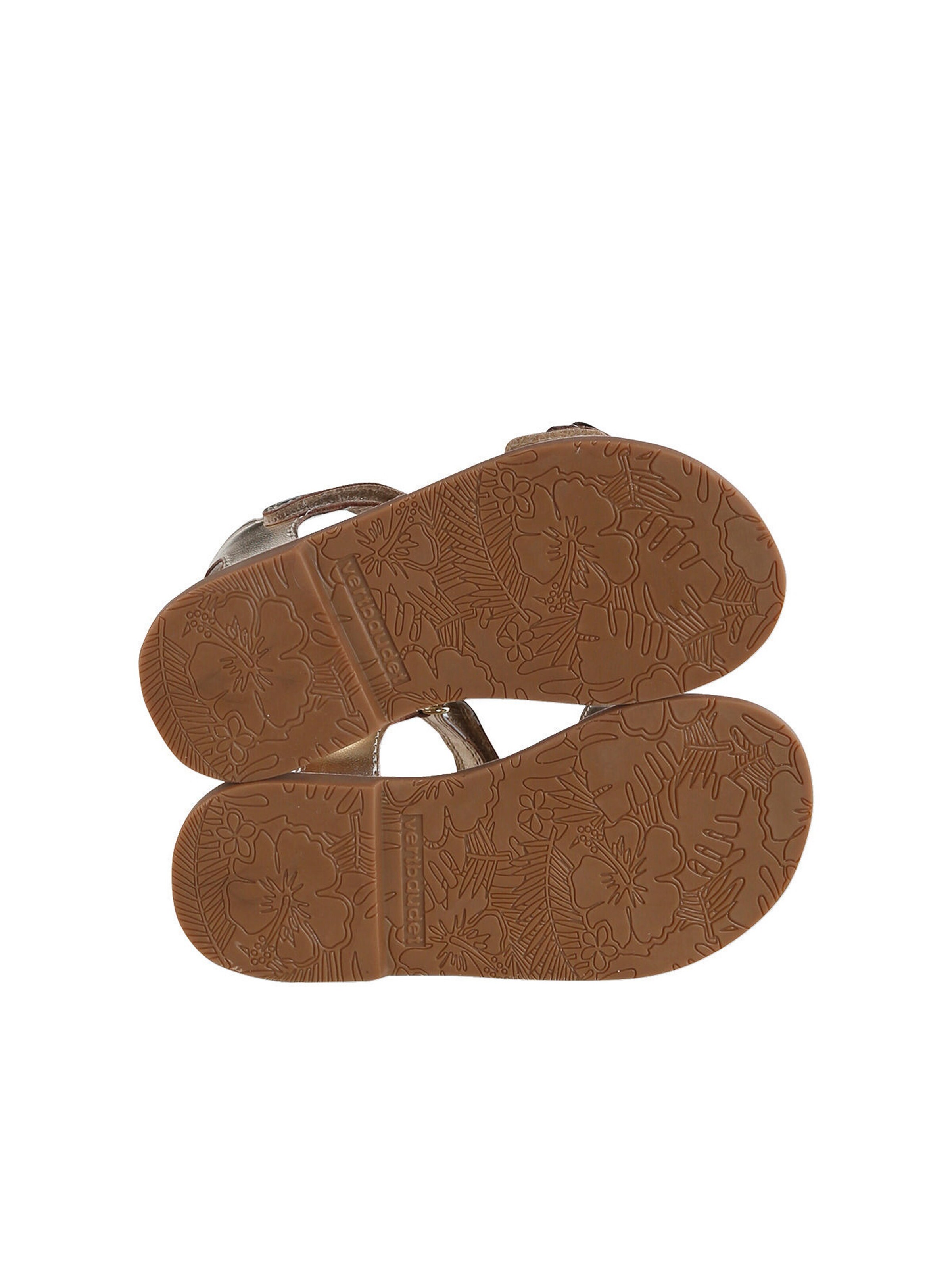 Vertbaudet Festliche Kinder-Sandalen mit Anziehtrick gold
