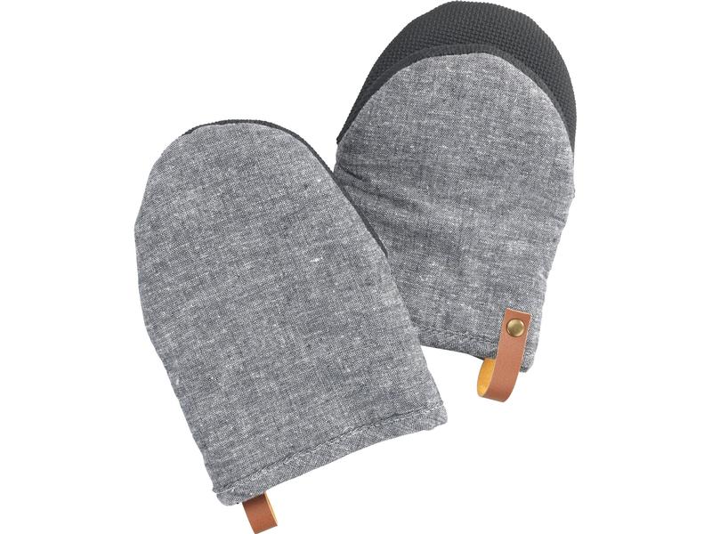 Wenko Küchenhandschuh Ada mini Grau, 2 Stück Topfhandschuhe