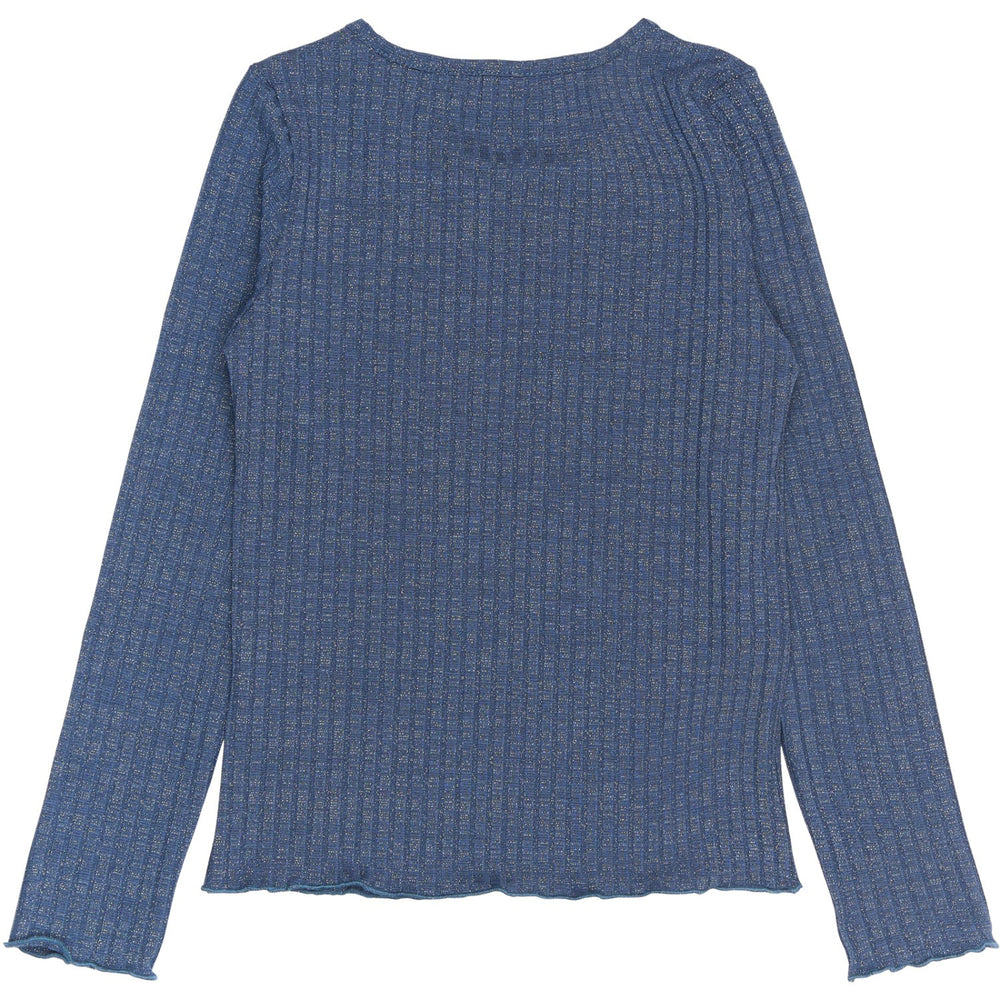 Køb The New Navy Blazer Rina L_S Glitter Rib Tee