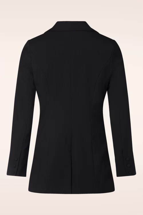 Vintage Diva  Marlene blazer in zwart