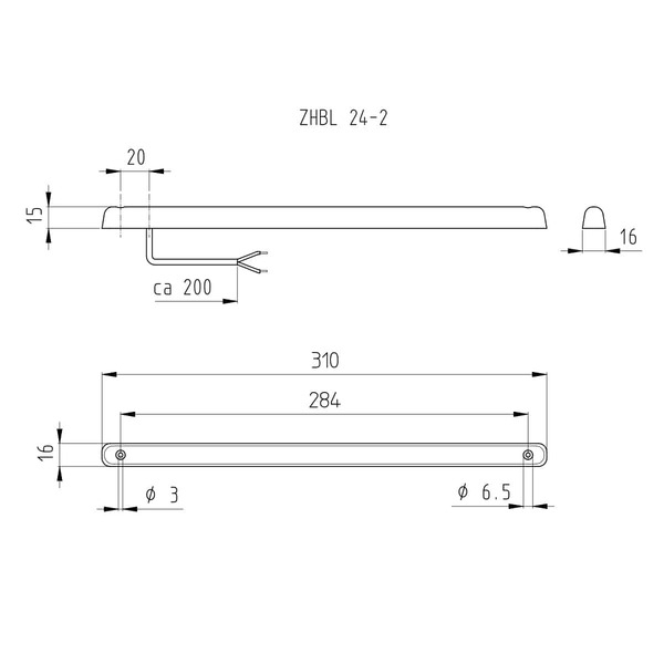 LED Zusatzbremsleuchte ZHBL 24-2 - rot
