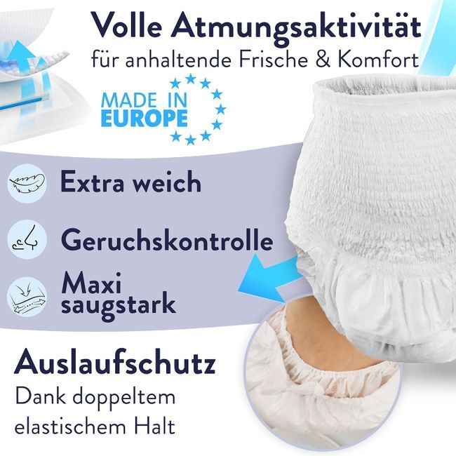 Harmony Care® MAXI saugstarke Windeln für Erwachsene - Inkontinenz-Pants für Männer und Frauen