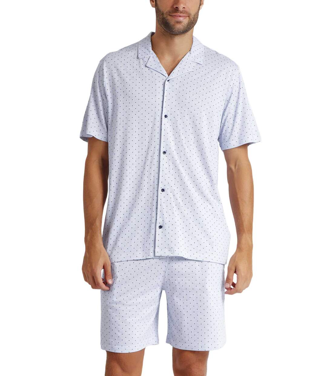 Pyjama short chemise Stripes And Dots Admas