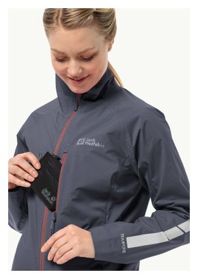 Veste Imperméable Femme Jack Wolfskin Morobbia 2.5L Gris