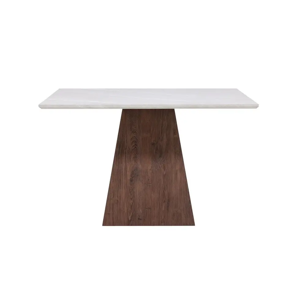 Eettafel Vierkant - Lichtgrijs MDF - 120x120x75cm - Cael