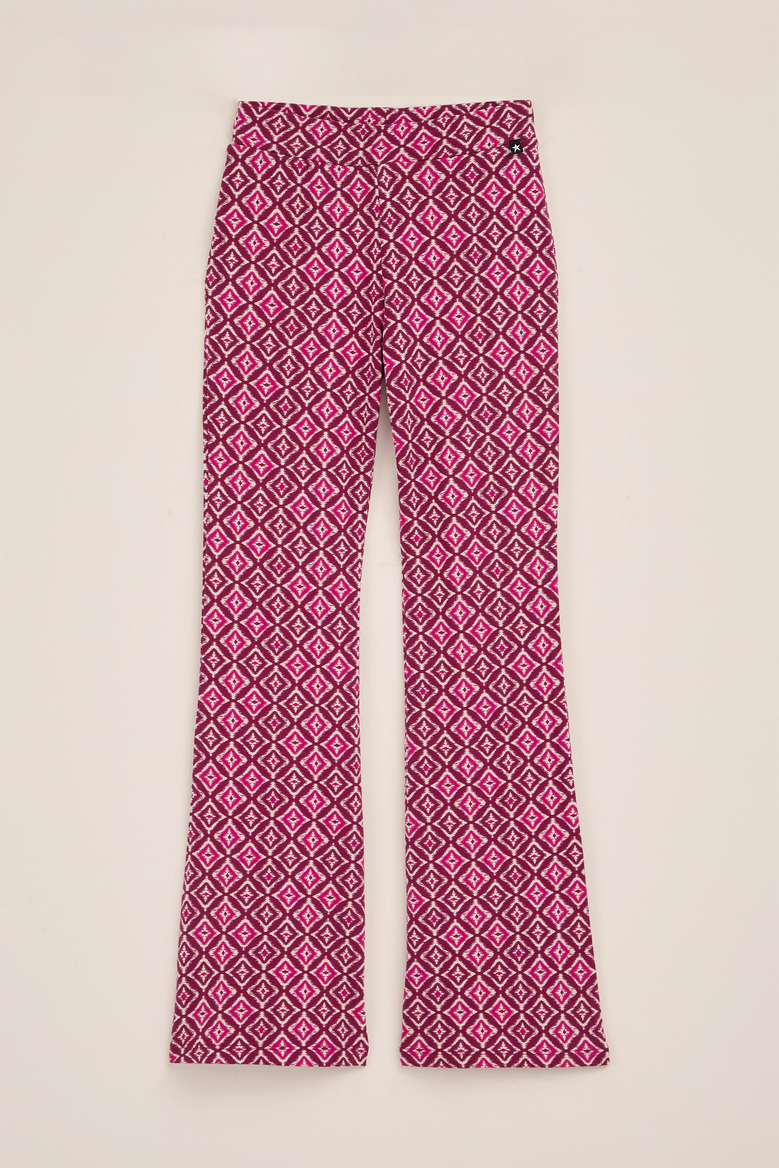 Meisjes flared legging met dessin WE Fashion Roze