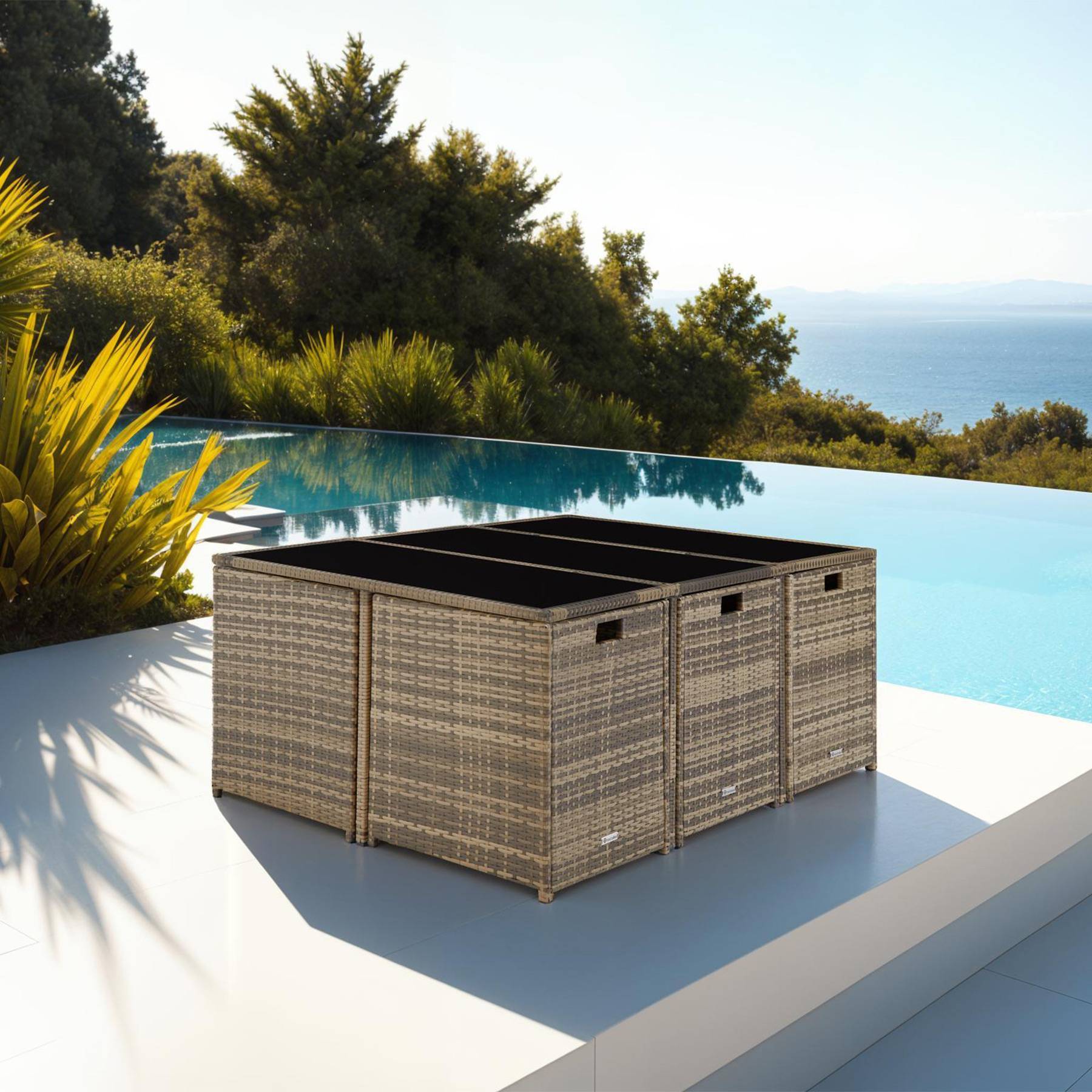 Rattan Sitzgruppe Malaga