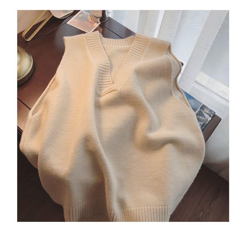 innomori - V-hals effen trui-vest