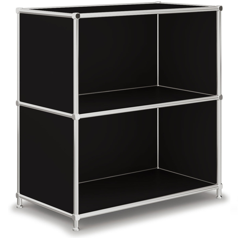 Sideboard VEROM, 2 Fächer, schwarz