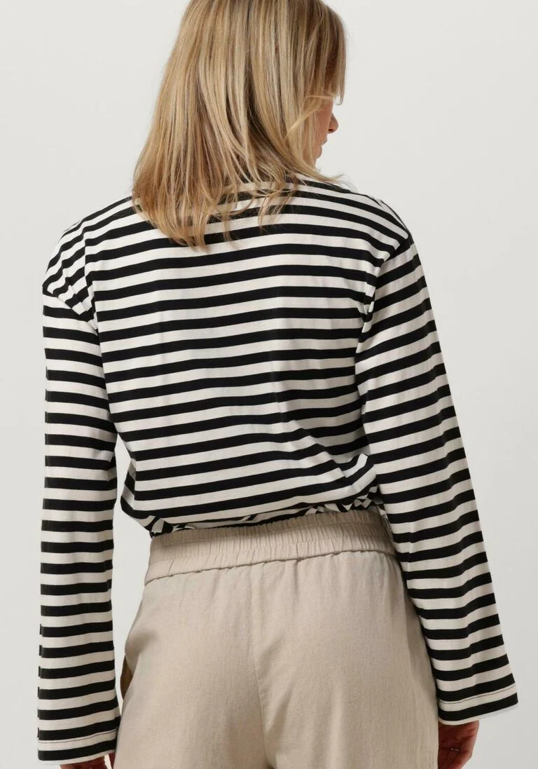 MODSTR\u00D6M zwarte modstr&ouml;m  hellenmd ls stripe t-shirt