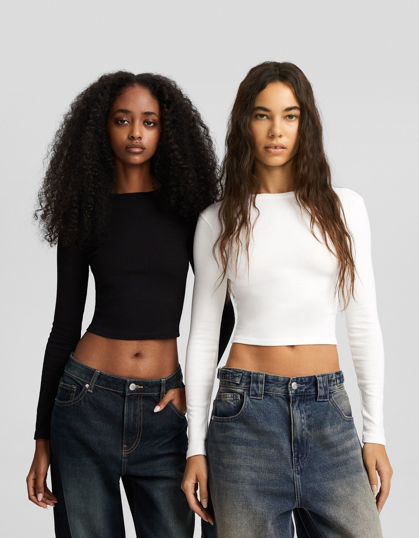 Pacote com 2 camisetas de gola redonda