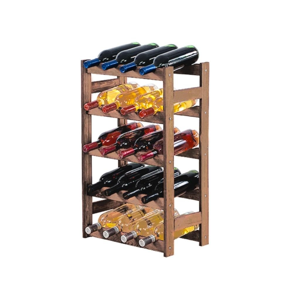 PROREGAL Wijnrek Pinot Vine HxBxD 70 x 43 x 25 cm 20 Flessen Massief grenenhout Bruin Geolied