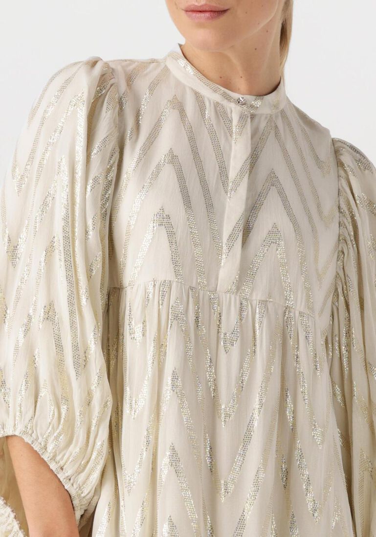 gebroken wit bruuns bazaar midi jurk sarina dress