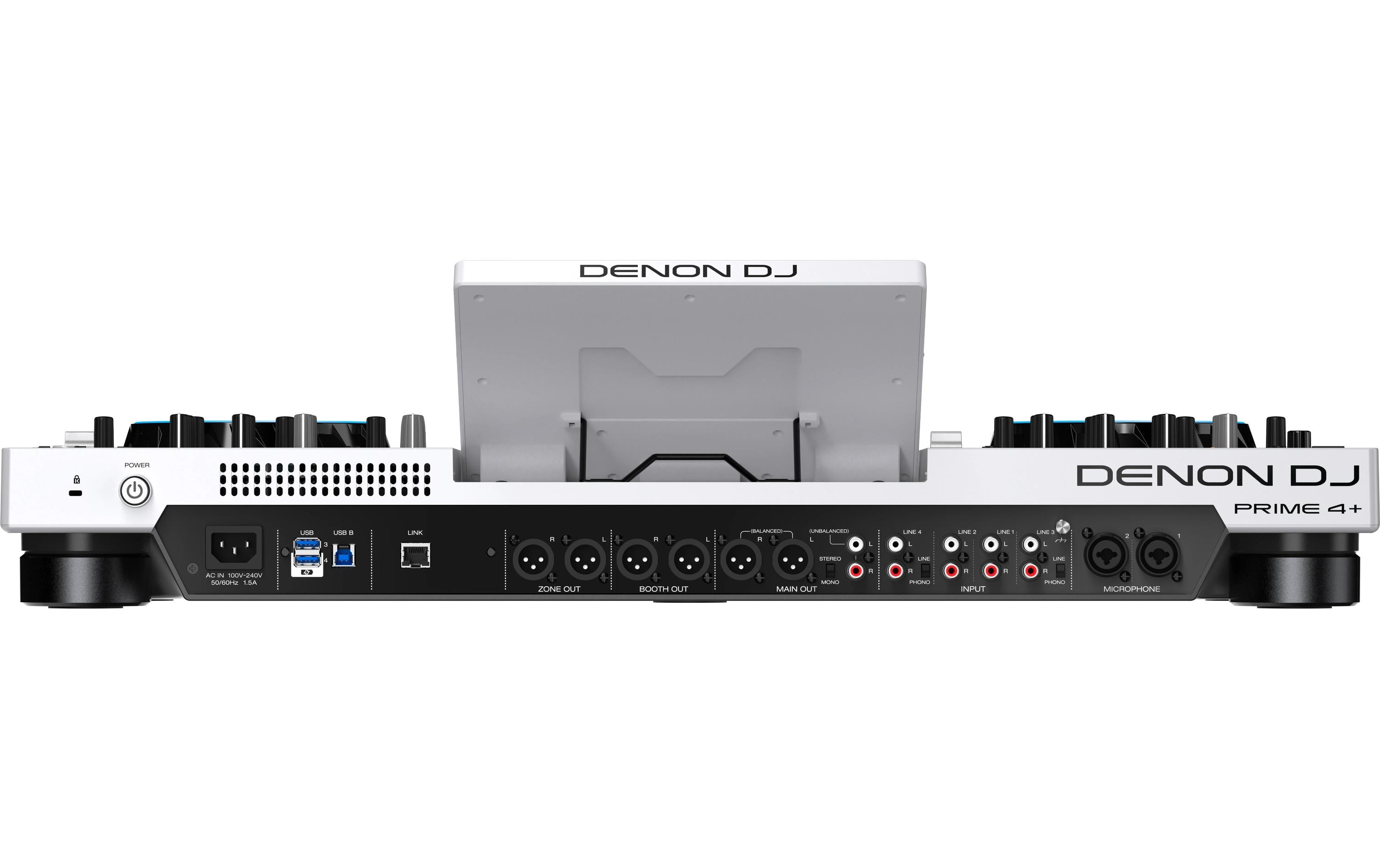 DJ-Controller Prime 4+ Special Edition White<br>4-Deck Standalone-DJ-Controller mit Stems