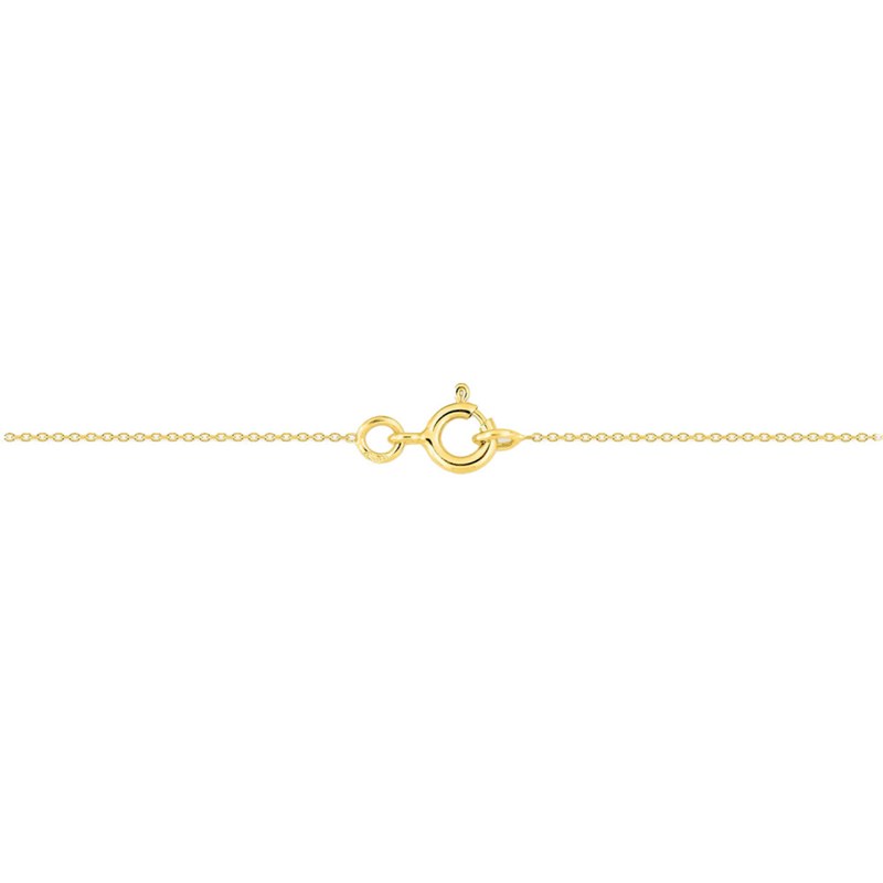 Chaîne mixte 40 cm - Forçat diamanté - Or 18 Carats - Largeur 0.74 mm