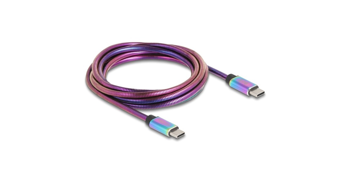 DeLOCKUSB 2.0 USB-C kabel, 2 meter  (Meerkleurig)