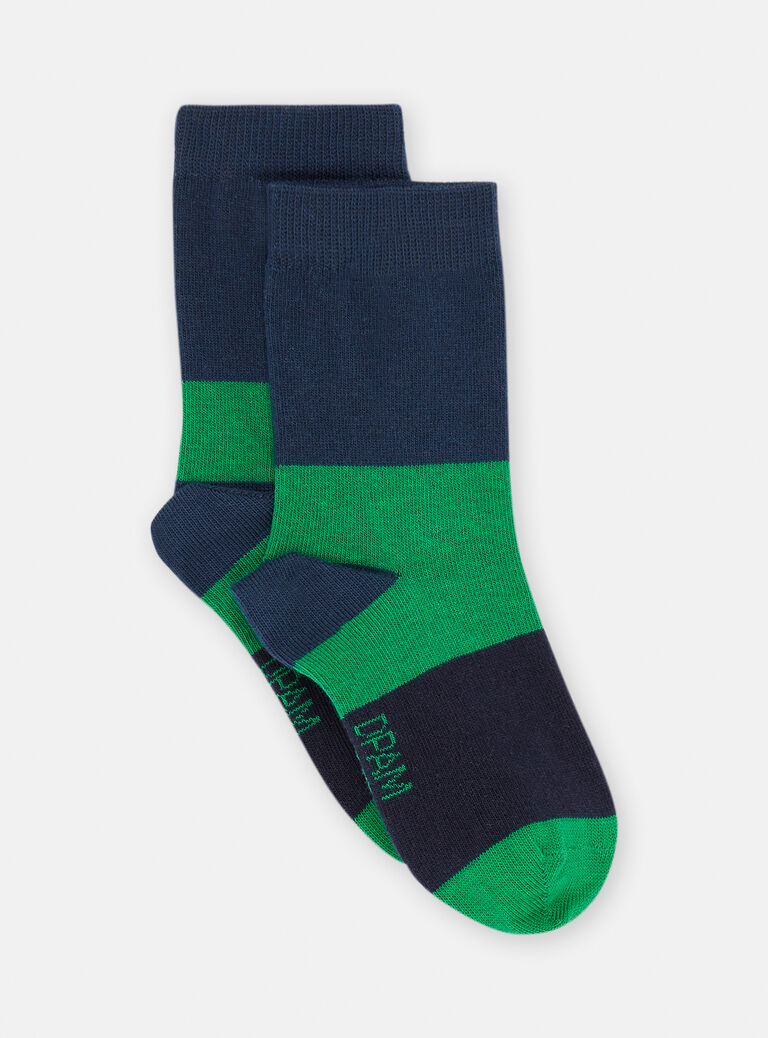Chaussettes vertes à imprimé à rayures