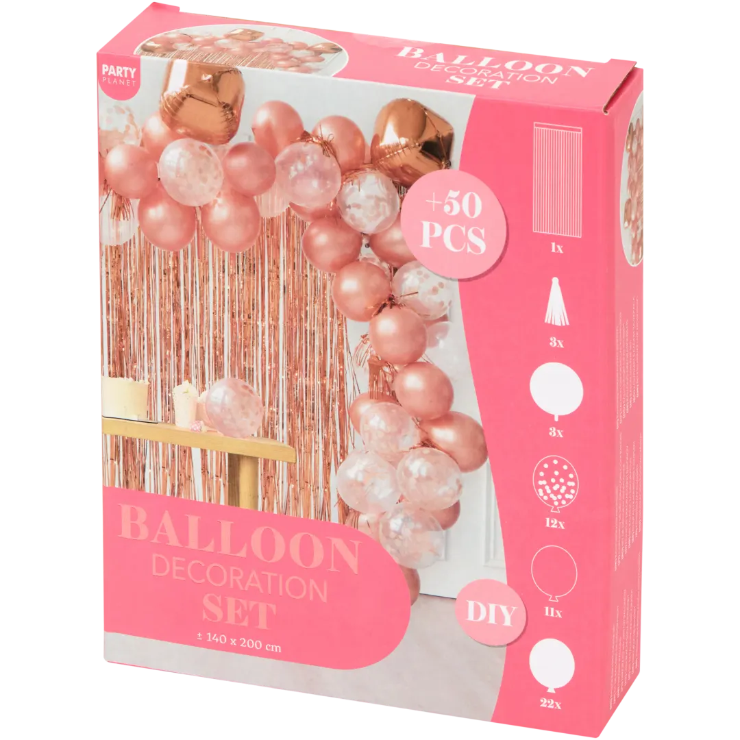 Ballonnen decoratieset Ca. 50-delig | diverse kleuren