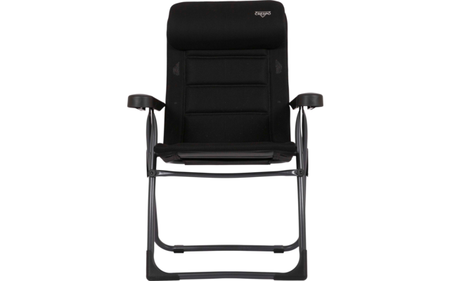 Crespo AP/215-ADC-80 Campingstuhl mit 7-fach verstellbarer Rückenlehne / verstellbarer Kopfstütze schwarz