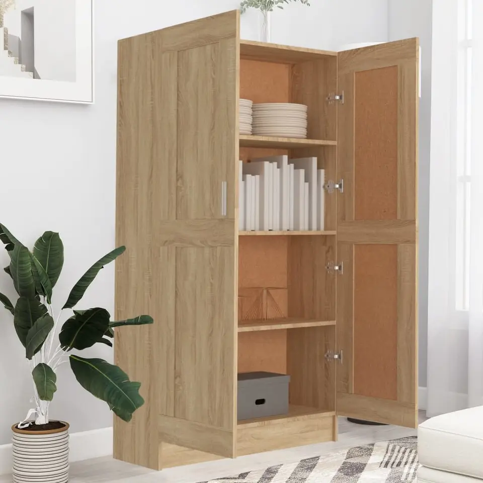 vidaXL - Boekenkast - Bruin - Bewerkt hout