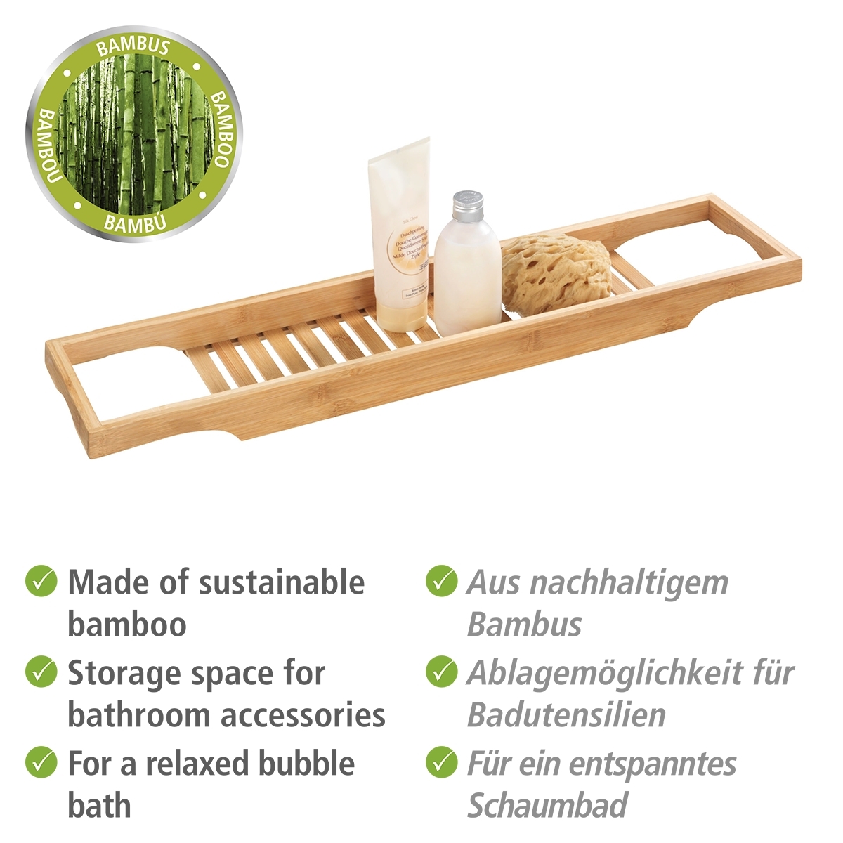 Wenko badkuipbrug bambusa