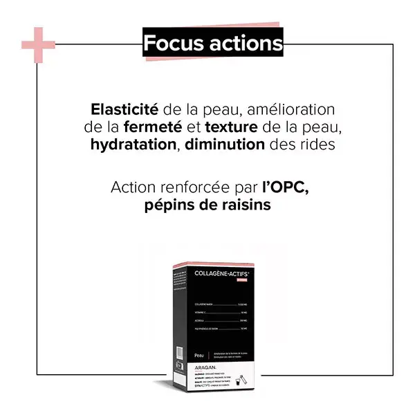 Aragan Synactifs Collagen Actives - Firmeza da Pele, Rugas e Linhas Finas - 20 unidades