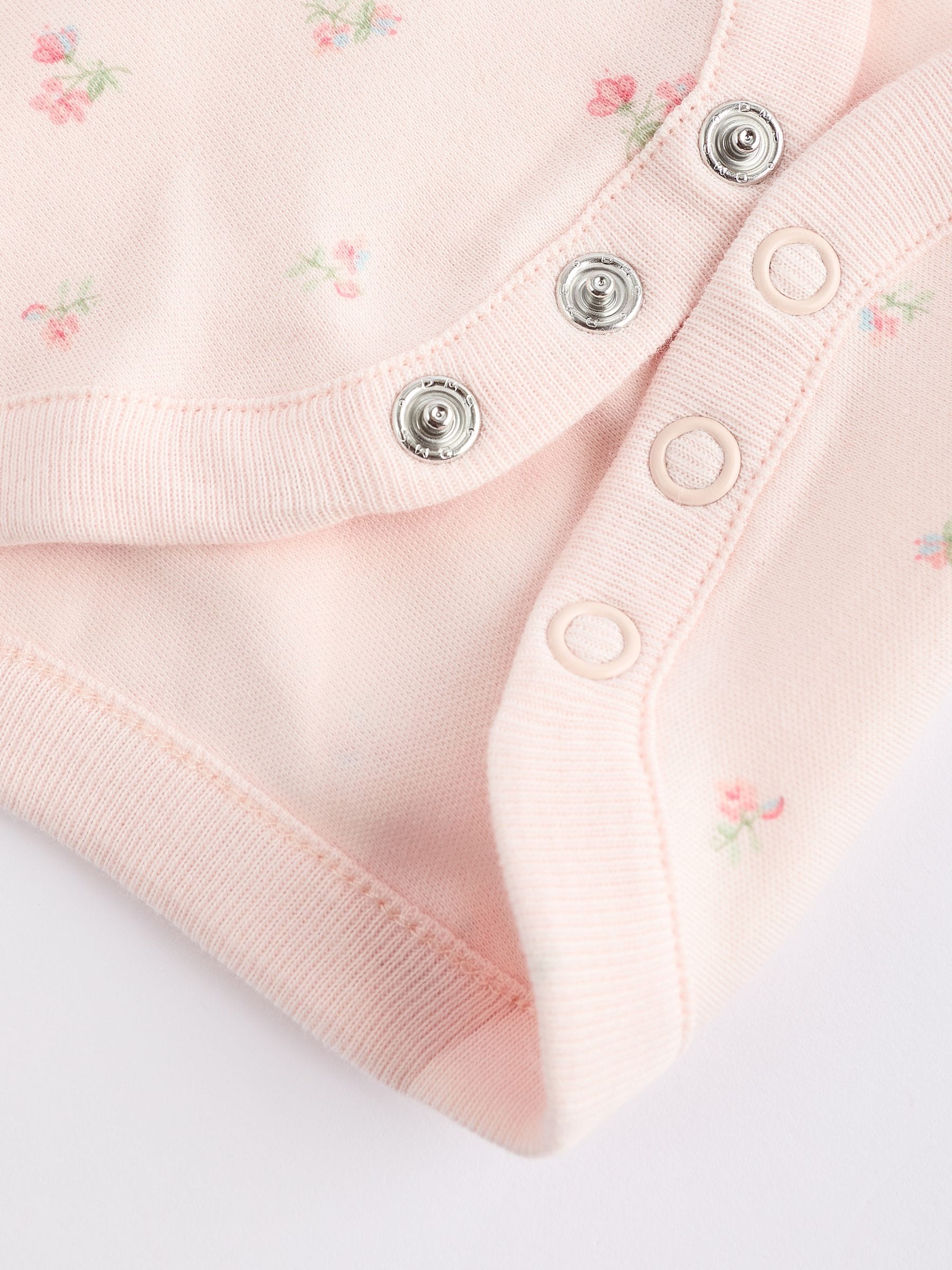 Roze met konijnen - Babyrompertjes met lange mouwen