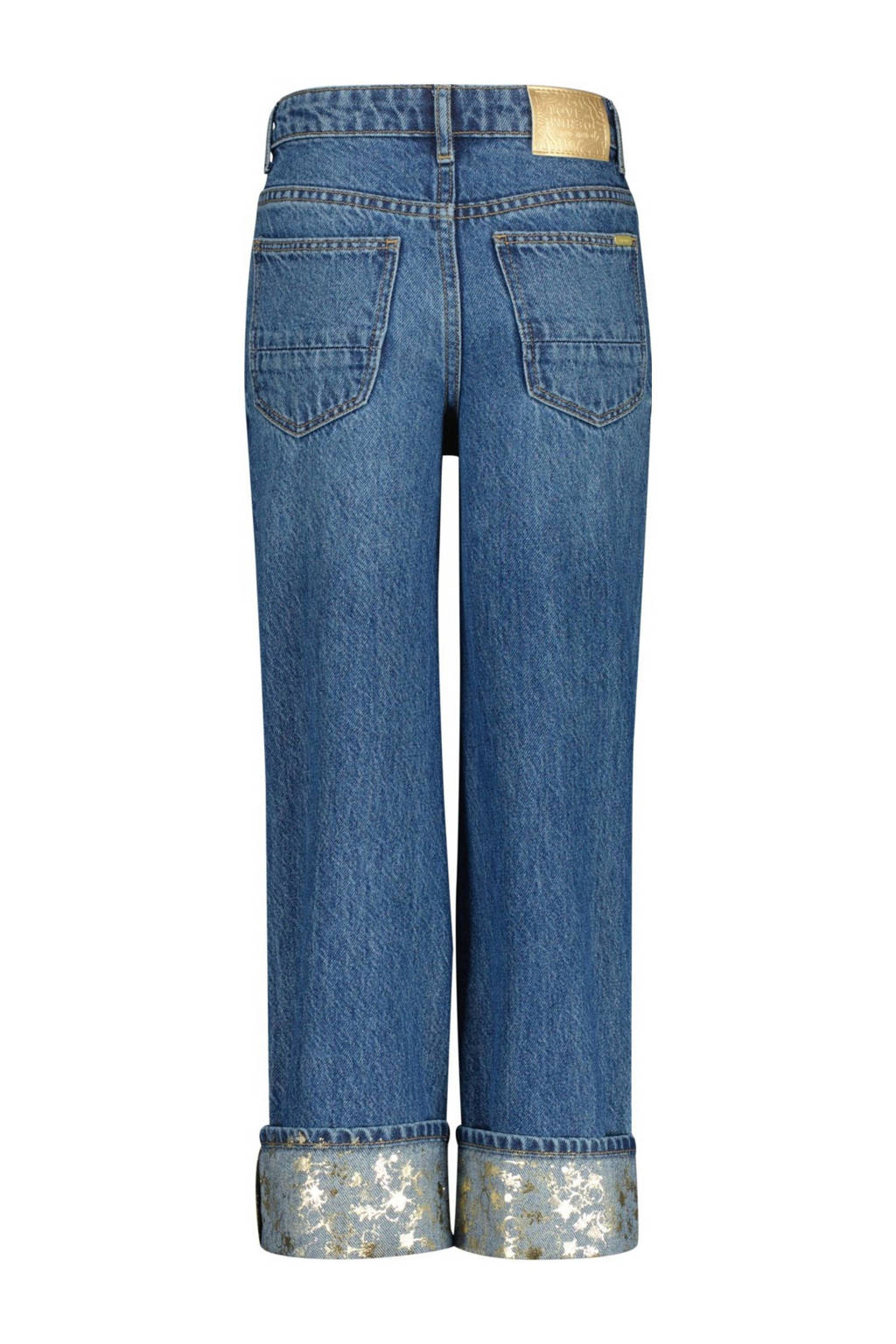 Vingino wide leg regular waist jeans medium blue denim