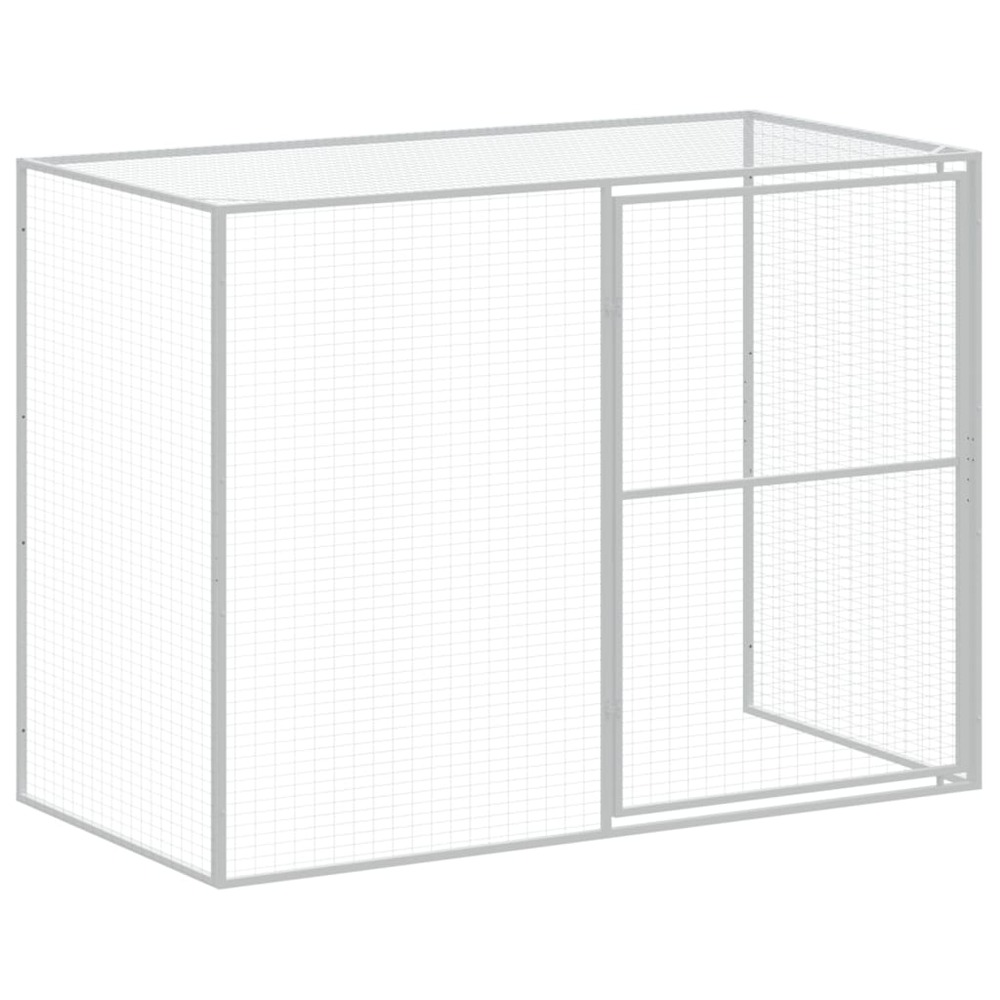Niche pour chien avec cour anthracite 214x253x181 cm