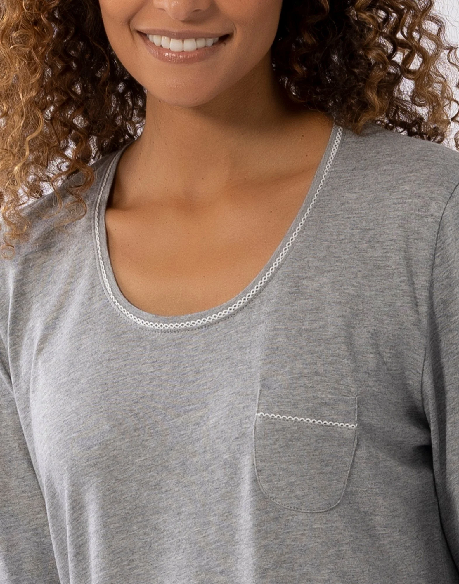 INTEMP A02 - Pyjama en coton modal | Gris