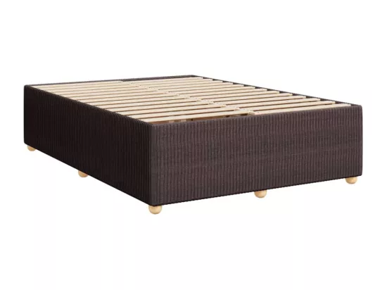 Sommier à lattes de lit avec matelas Marron foncé 160x200 cm