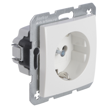 Berker S.1 enkel geaard stopcontact wit