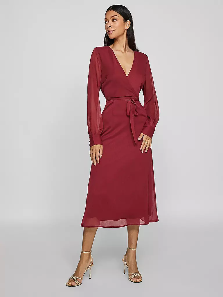 VILA Cocktailkleid VIFALIA  dunkelrot