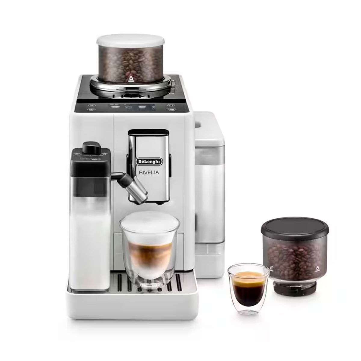 Delonghi Rivelia EXAM440.55.W Helautomatisk kaffemaskin, hvit