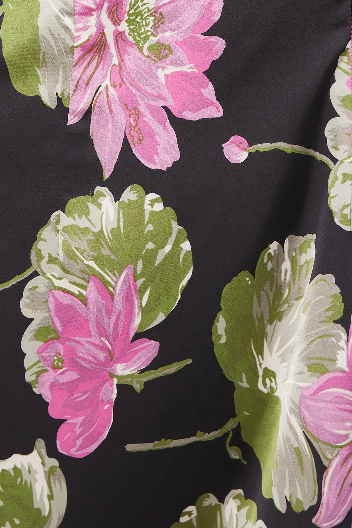 Wallis Robe Mi-Longue Florale à Manches Froncées
