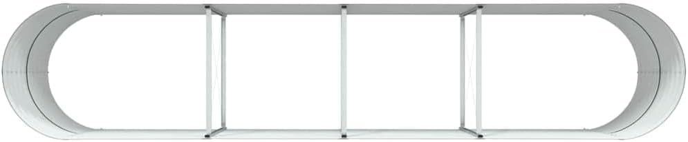 vidaXL Garten-Hochbeet Grün 400 x 80 x 81 cm Stahl, Stylischer Stahlblumenkübel, modernes Garten-Deko, minimalistische Hochbeet, robuster Outdoor-Gartenartikel für Terrassen