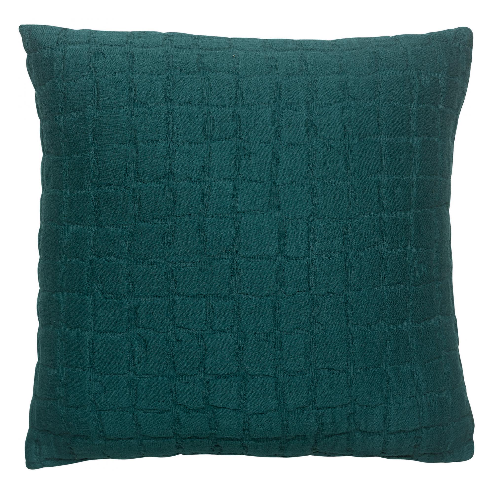 Coussin stonewash swami petrole 45 x 45 cm