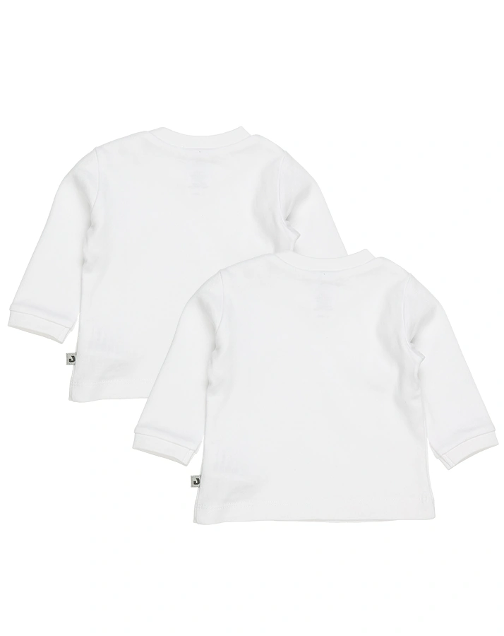 Langarm-Shirt BASIC JACKY 2er-Pack in weiß