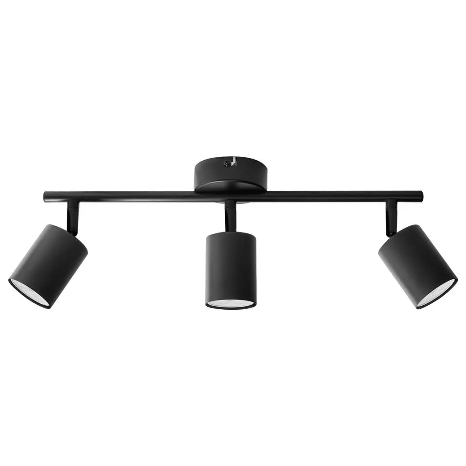 NYANDO - Plafondlamp set van 3 - Zwart - Metaal