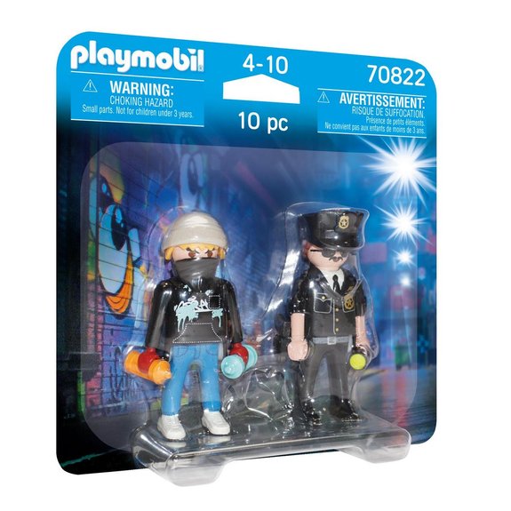 Duo Policier et taggueur Playmobil 70822