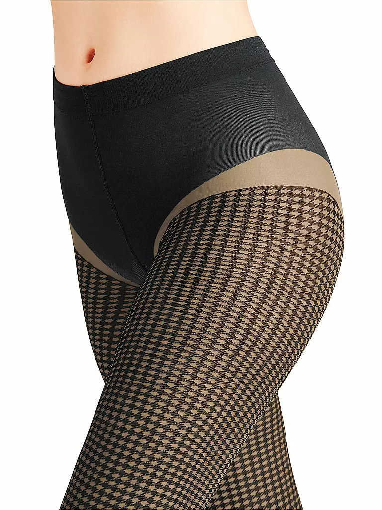 FALKE Strumpfhose HOUNDSTOOTH 15 den powder beige