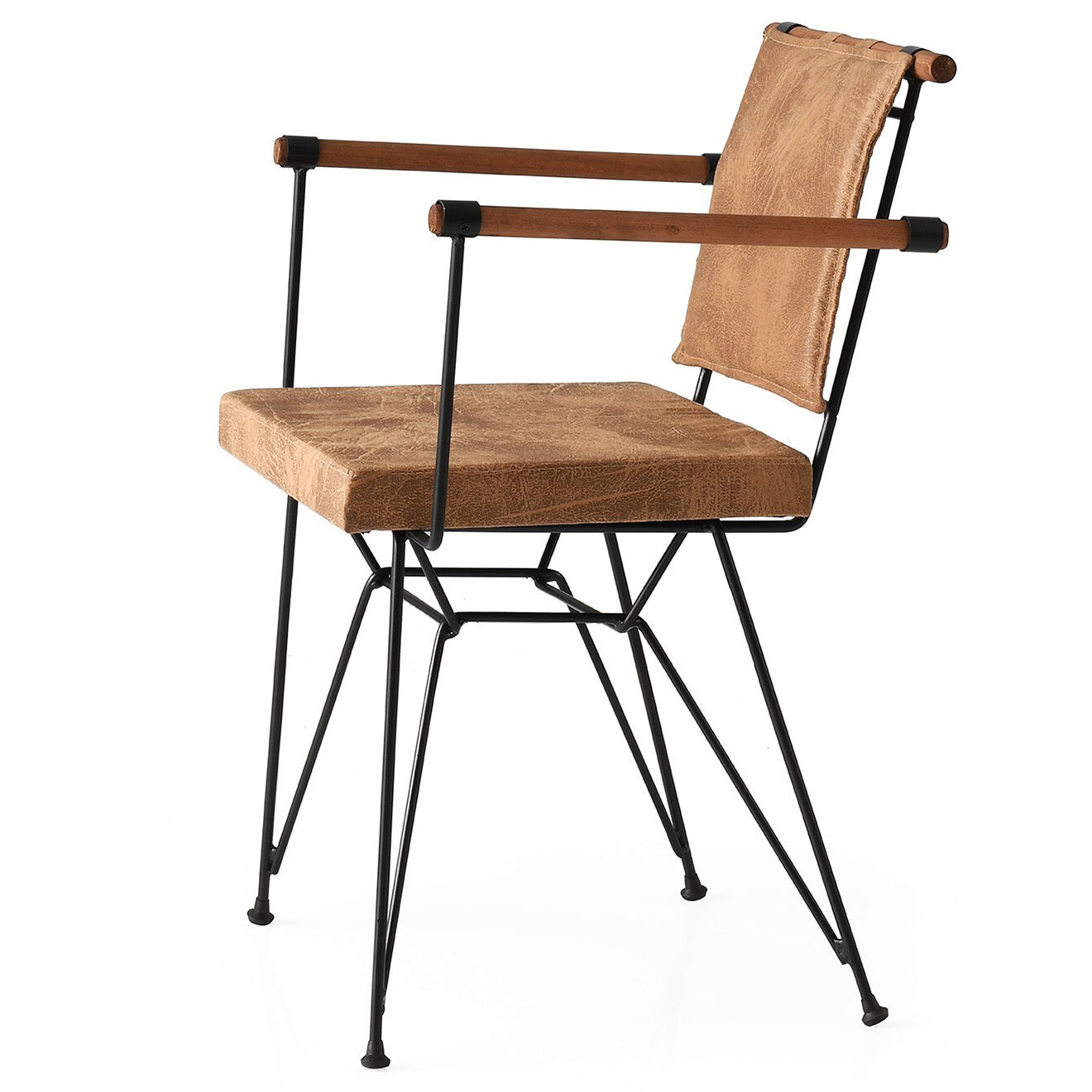 Homitis 2 Chaises Penyez marron - 52x52x82 cm