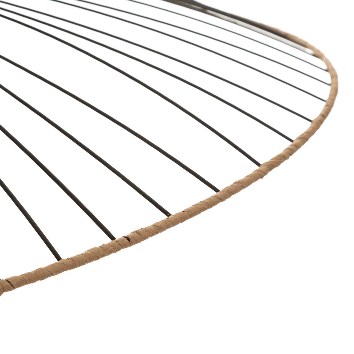 SUSPENSION METAL RATTAN ALARA NOIR D.69.5CM